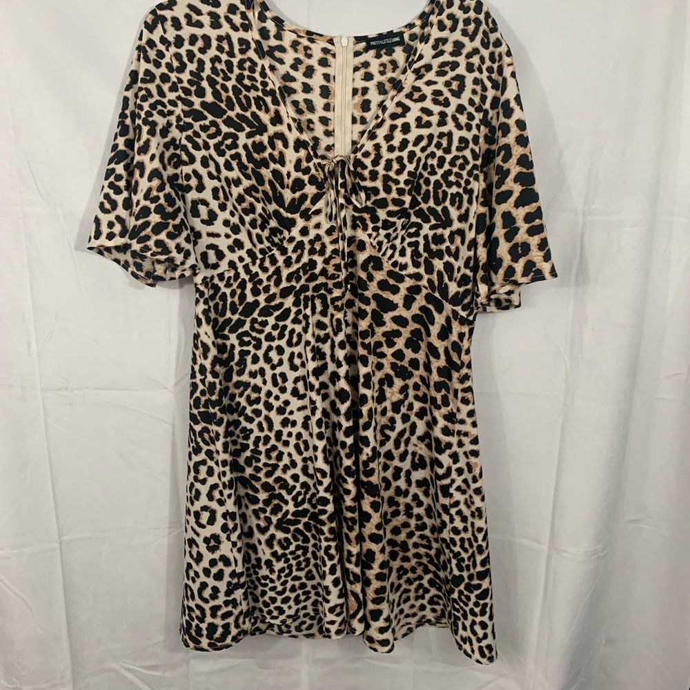 Pretty Little Thing cheetah print dress 10